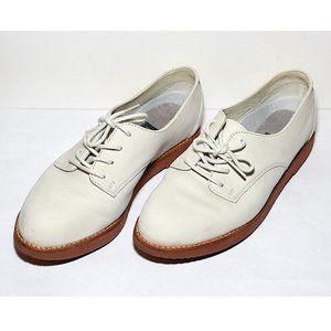 Lk New Rockport White/Ecru Nubuck Leather Oxfords